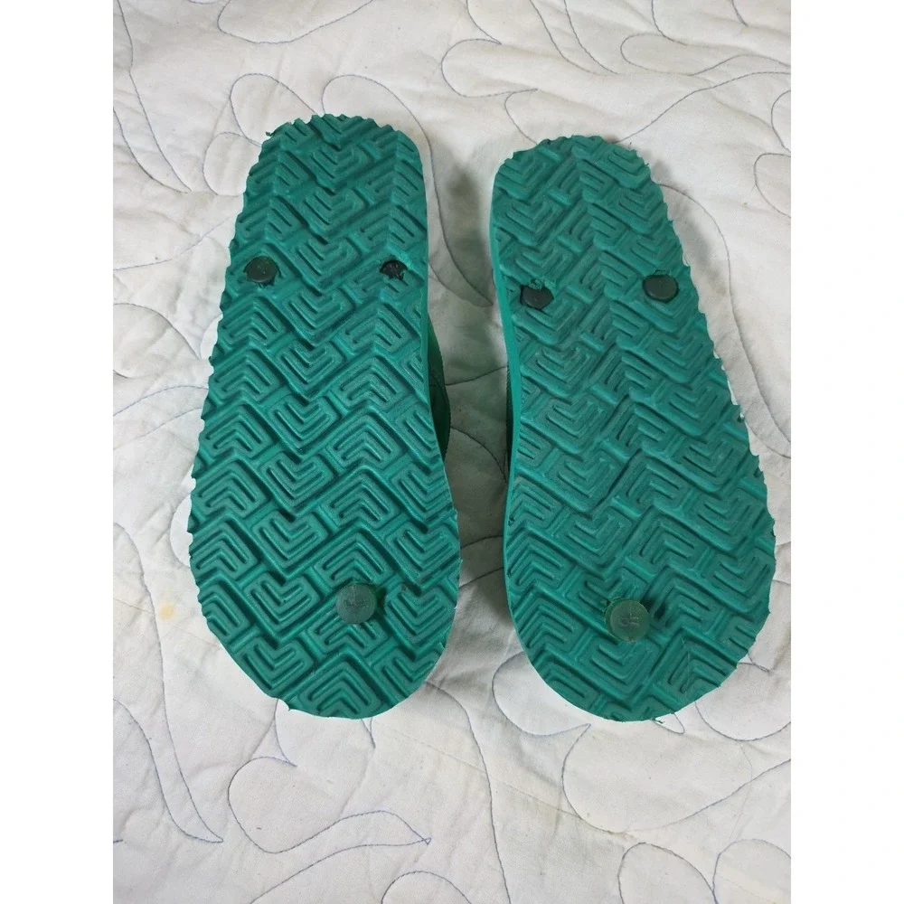 Vintage Y2K Flip‎ Flop Skater Green GAP Youth Size 1 / 2
